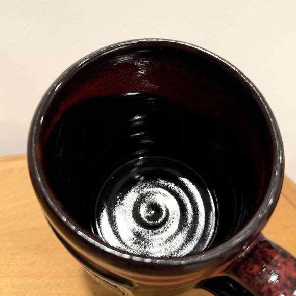 Deneen Pottery Coffee Mug Kartchner Caverns State Park Arizona 2018 Red/Black - Picture 3 of 6